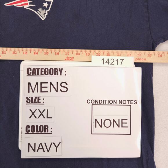 NFL New England Patriots Graphic Short Sleeve Football Shirt Mens Size 2XL Navy - Picture 7 of 9